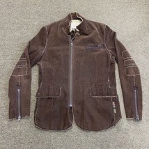Triple Five Soul Vintage Y2K 1990&#39;s Brown Corduroy Multi Zip Jacket Large Rare - £75.19 GBP