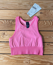 sweaty Betty NWT $48 women’s illusion seamless sports bra size 4-6 pink D5 - £21.28 GBP