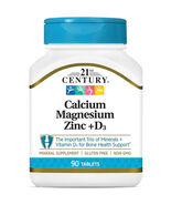 Calcium Magnesium Zinc + D3 - 21st Century, 90 Tablets, Bone &amp; Immune Su... - $19.99
