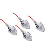 White LED Light Bullet Spike Mini License Plate Frame Fasteners Bolt Set... - $28.70 CAD