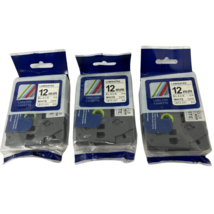 3 Pck Brother Label Tape Cassettes 12mm White For P-Touch Laminated TZ-231 - $16.16