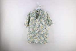 Vtg 60s 70s Streetwear Mens Medium Faded Abstract Camp Collared Button Shirt USA - £47.33 GBP