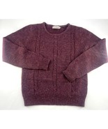 Vintage Personal Sweater Womens Small Burgundy Plum Y2K Grannycore Pullover - $25.55 CAD