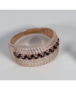 Ring 925 silver gold plated with spinel and cubic zirconia - $89.00