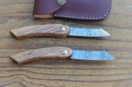 2 damascus 100% handmade beautiful folding knife From The Eagle Collection M0042 - £59.33 GBP