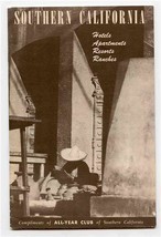 1940&#39;s Southern California Hotels Apartments Resorts &amp; Ranches All Year Club - £14.79 GBP