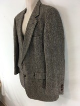 Harris Tweed Hand Woven Scottish Orb Wool Mens 42R Brown Tweed Blazer Jacket - £108.83 GBP
