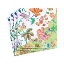 Caspari Summer Palace Paper Guest Towel Napkins in Celadon - Four Packs of 15 - $29.45