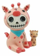 Furry Bones Kirin Pink Polkadot Giraffe Figurine 3&quot;H Voodoo Skeleton Furrybones - £11.84 GBP