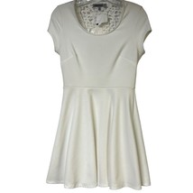 Bailey Blue Dress Skater Juniors Medium Lace Cap Sleeves Short Elastic Waist - £6.35 GBP