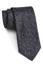 John Varvatos Star USA Mens Floral Silk Tie,Blue,One Size - £46.40 GBP