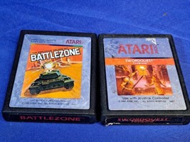 Atari 2600 Swordquest: Fireworld &amp; Battlezone Cartridges Only UNTESTED - £13.22 GBP