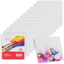 Artlicious Canvases for Painting - Pack of 12, 4 x 4 Inch Blank White Ca... - £15.24 GBP