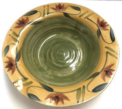 Pier 1 One Elizabeth Round Vegetable Serving Bowl 11 7/8” Hand Painted - £22.15 GBP