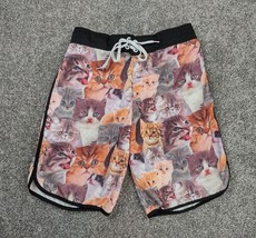 Bioworld Swim Trunks Mens Small Kitten Lined Hybrid Board Shorts Drawstring - £9.58 GBP