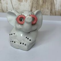 Ceramic Elephant Figurine Pink Eyeglasses Collectible Decor - $12.00