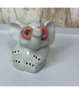 Ceramic Elephant Figurine Pink Eyeglasses Collectible Decor - €10,42 EUR