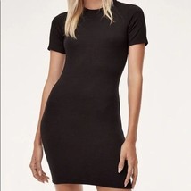 NWT Womens Size Medium Aritzia Wilfred Free Black Tiny T-Shirt Mini Dress - £32.19 GBP