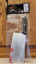 Fake Butchers Bloody Meat Cleaver Plastic Halloween Toy Knife Play Jason Myers - £11.00 GBP