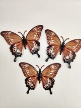 Metal Brown Butterfly Wall Decor Home Decor Set of 3, 6.5 Inch - $19.90