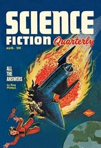 Science Fiction Quarterly: Comet Crashes into Rocket - Art Print - £17.29 GBP+
