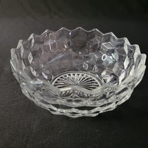 Fostoria American Cubist Clear Glass Round Flared Bowl 7 5/8&quot; Stem 2056 MCM HTF - £23.21 GBP