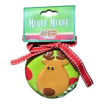Cracker Barrel Merry Merry Christmas Ornament Reindeer 3.5&quot; New - £7.85 GBP