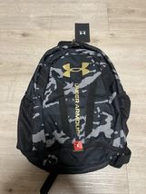 Under Armour UA Hustle 5.0 Backpack Camo Black/Metallic Gold NWT 1361176... - $50.70
