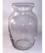7” x 4.75” Clear Glass Flower Vase For Valentines Day/Easter/Xmas/Everyd... - £10.01 GBP