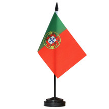 ANLEY Portugal Deluxe Desk Flag Set - 6x4 Inch Miniature Portuguese Desk... - £5.53 GBP