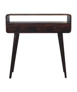 Curved Light Walnut Console Table - $360.00