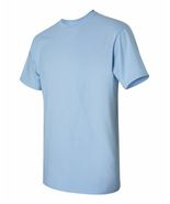 Adult T Shirts Short Sleeve Light Blue Color - £7.82 GBP