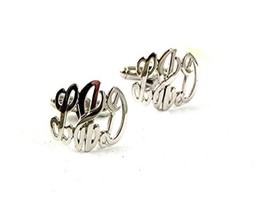 Vintage Sterling Silver Initials L &amp; D Cufflinks By ANSON 33117 - $44.54