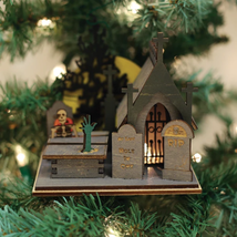 Old World Christmas Ginger Cottages Creepy Cemetery Halloween Ornament 82003 - £15.64 GBP