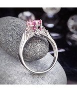 1.25 Ct Flower Pink Created Diamond 925 Sterling Silver Art Deco Wedding... - £63.83 GBP