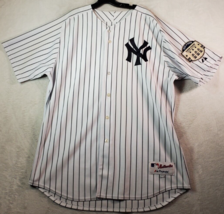 Yankees Jersey Men Size 52 Baseball Majestic Stripe Jeter RARE Old Stadium Patch - £108.92 GBP