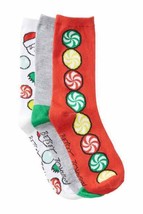 Betsey Johnson Santa Holiday Christmas Crew Socks Set of 3 - £32.25 GBP