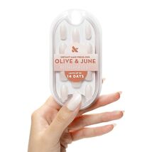 Olive &amp; June Press-On Nails Medium Oval 42ct Pure White Syrup Gradient - $178.97 MXN