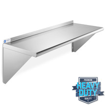 NSF Stainless Steel 12&quot; x 36&quot; Commercial Kitchen Wall Shelf Restaurant S... - $84.54