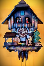 Wooden Wood Chopper/Pine Tree Musical Cuckoo Clock w/Silencer - $305.91