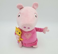 Peppa Pig Sleep N&#39; Oink Plush Talking Stuffed Bedtime 12&quot; With Bear Works - £11.93 GBP