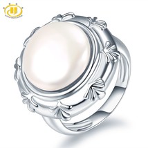 Stock Clearance Natural FreshWater Pearl Sterling Silver Rings Big Round 14mm Si - £22.94 GBP