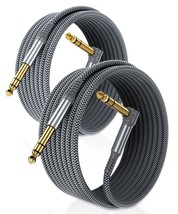 Ten Feet (Two Packs) Of 6.35Mm Trs Instrument Cable. Straight 90-Degree ... - £30.45 GBP