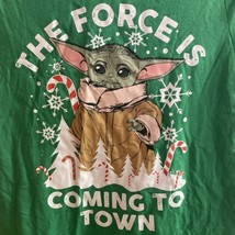 Kids Child T Shirt L Large 12 Baby Yoda Christmas Star Wars New NWT Green - £4.55 GBP