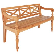 vidaXL Bench Light Brown Solid Mahogany Wood Medium Durable Bench - $8,288.70 MXN