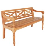 vidaXL Bench Light Brown Solid Mahogany Wood Medium Durable Bench - $8,288.70 MXN
