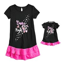 SO Girl&#39;s Dance All Night Pink and Black Nightgown and Doll Gown Set - $14.99