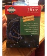 Blue Wire 18 LED GLOBE BEAD GARLAND Lights Christmas December Home Ships... - $18.50