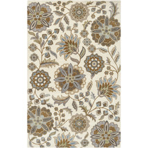 Livabliss Rug 5 x 8 ft. Transitional Rectangle White and Ivory Hand Tuft... - $633.25