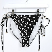 River Island - NEW - Resort Polka Dot Bikini Bottom - Black - UK 16 - $15.08